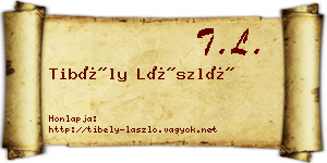 Tibély László névjegykártya