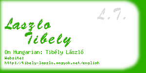 laszlo tibely business card